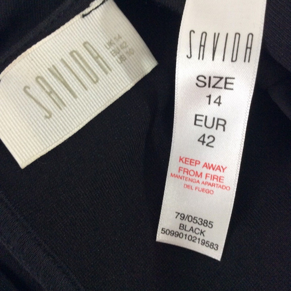 🦋Savida at Dunnes UK Black Tile Keyhole Dress 10 - Picture 6 of 8